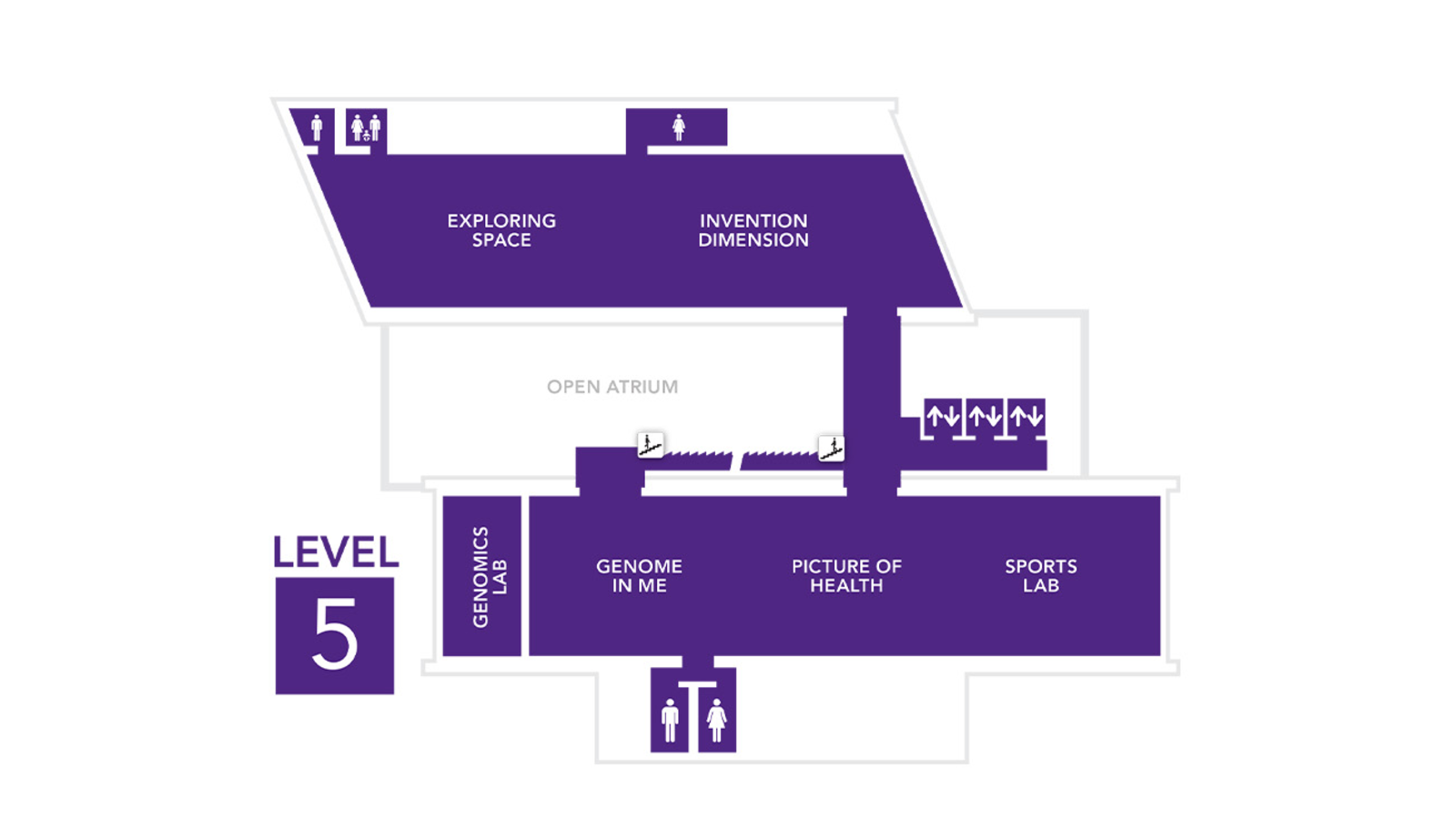 Level 5 of the CT Science Center Map