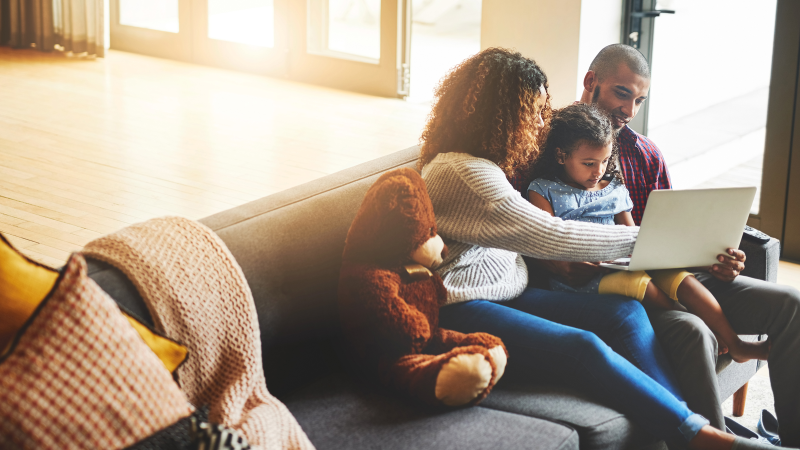 Family on Computer