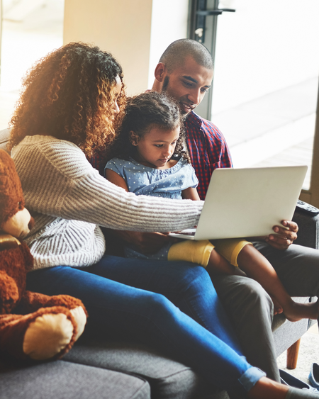 Family on Computer