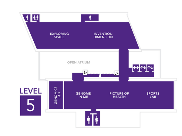 Level 5 of the CT Science Center Map