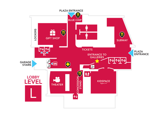 Lobby of the CT Science Center Map
